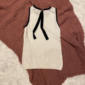 WHBM blouse with pearl clasp